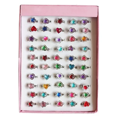 Buy 10Pcs Girls Kids Fancy Adjustable Cartoon Rings Party Favors Toy Jewellery Gifts • 2.99£