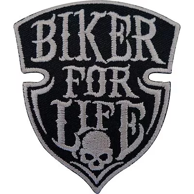 Buy Biker For Life Patch Iron Sew On Embroidered Badge Motorbike Motorcycle Chopper • 2.79£