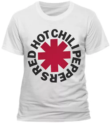 Buy Red Hot Chili Peppers Asterisk T Shirt OFFICIAL Logo Classic Rock Funk White New • 15.49£
