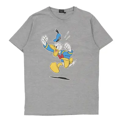Buy Donald Duck Disney Graphic T-Shirt - Large Grey Cotton • 8.70£