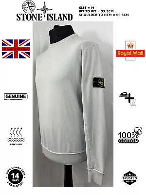 Buy Mens Sky Blue Stone Island Jumper Cotton Crew Casual Long Sleeve Sweatshirt M • 79.99£