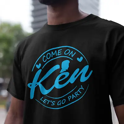 Buy Come On Ken Let's Go Party T-Shirt Top Tee - Barbie Girl Doll Blonde Action • 9.99£