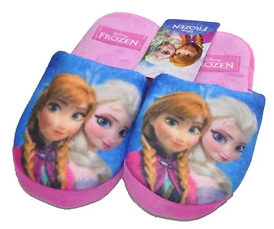 Buy New Girls Monster High Disney Frozen Official Home Shoes Slippers Mules Fleecy • 9.99£