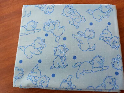 Buy Disney Animals Aristocats Blue Kittens Blue Background 100% Cotto Fat Quarter • 3£