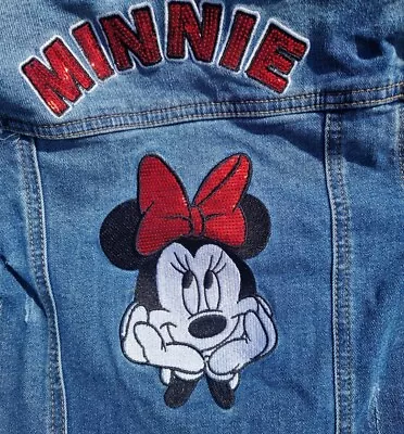 Buy Disney At Primark Girls6-7 Years Denim MINNIE Jacket • 3£