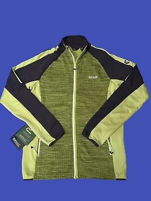 Buy Regatta Hepley Men's Full Zip Thin Jacket Grey Lime Green Size Small BNWT • 34.99£