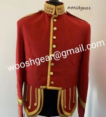 Buy Doublet Tunic Military Piper Drummer Jacket Uk 50R Red &Gold 100% Wool Blazer. • 89.99£