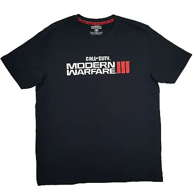 Buy Call Of Duty Modern Warfare III 3 Black T-Shirt Logo Adult Gamer Inc QR Code • 11.99£
