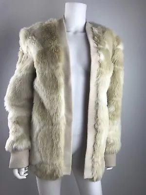 Buy Leith Faux Fur Winter Jacket Coat Beige Cream Size M/L Holiday Warm Vegan • 135.13£