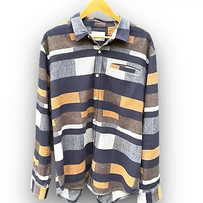 Buy Folk Clothing Men’s Rare Grader Flannel Shirt Check Brown Size5  XL  RRP £125 • 66.95£