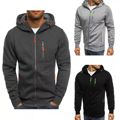 Buy Winter Work Zip Up Jumper Mens Hooded Jacket Coat Hoodie Warm Sweatshirt • 10.69£