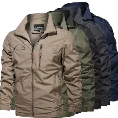 Buy Men Waterproof Jacket Winter Soft Shell Warm Coat Tactical Hoodie Military Coats • 21.59£