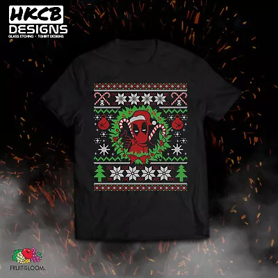 Buy Deadpool Christmas T-shirt, Fun Gift, Xmas, Santa, Funny Tee, Ugly Sweater • 13.99£