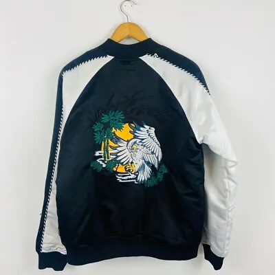 Buy Vintage Style Embroidered Varsity Bomber Baseball Sukajan Jacket Size S • 10£