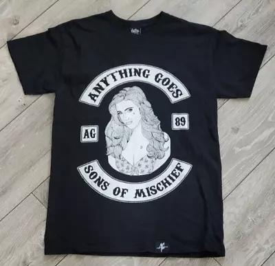 Buy Men's Anything Goes T-Shirt, Sons Of Mischief, Anarchy, Black, Size M, UK Seller • 7.99£