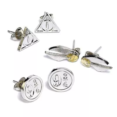 Buy Harry Potter Silver Plated Stud Earring Set • 12.50£