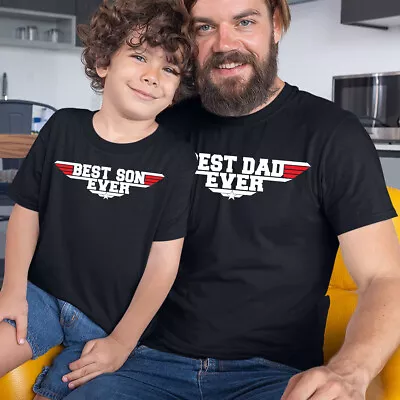 Buy BEST DAD MUM SON EVER Family Matching T Shirts Funny Fathers Day Gift #V#FD • 13.49£