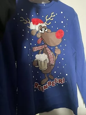 Buy George Clothing Reindeer Christmas Jumper Size Large • 4£
