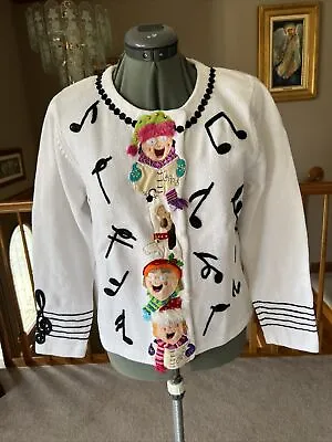 Buy Design Options M Christmas Carolers Singer Dog Sweater Cardigan Music Mother Day • 123.14£