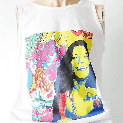 Buy Janis Joplin Psychedelic Blues Rock T-shirt Sleeveless Vest Top Unisex S-2XL • 14.99£