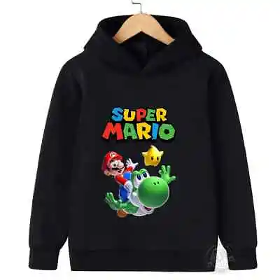 Buy Super Mario Clothing Street Sweatshirt Outdoor Sports Kids Hoodie Unisex Top • 20.95£
