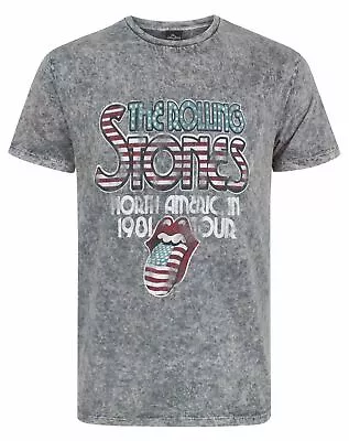 Buy The Rolling Stones Men's Acid Wash T-Shirt • 19.99£