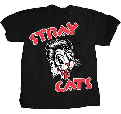 Buy STRAY CATS - Cat Head Logo - T-shirt - NEW - MEDIUM ONLY • 24.81£