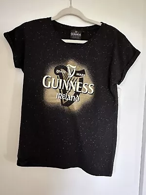 Buy Guinness Shirt Womens M  Black Beer Ireland Rolled Sleeve • 6.99£