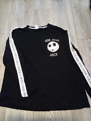 Buy A Nightmare Before Christmas Long Sleeved T Shirt Rare Disney Store Tim Burton • 28£