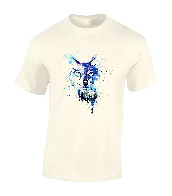 Buy Wolf Paint Splash Mens T Shirt Cool Animal Nature Lover Design Outdoors Gift • 7.99£