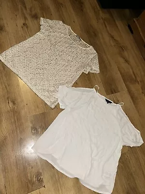 Buy Womens 2 X White Smart Top Bundle Dorothy Perkins New Look Size 12   • 2£