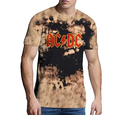 Buy AC/DC Unisex T Shirt Dip Dye With Logo On • 15.75£