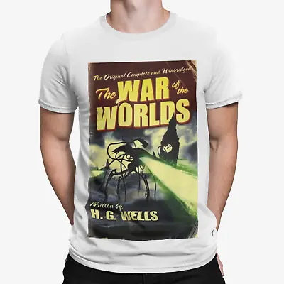 Buy War Of Worlds Book T-Shirt - Alien Retro Film TV Movie 80s Cool Gift Arnie SciFi • 8.39£