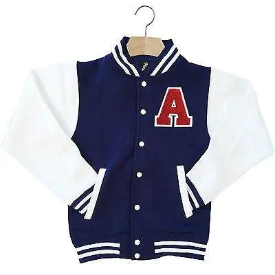Buy Varsity Baseball Jacket Unisex Personalised With Genuine Us College Letter A • 39.95£