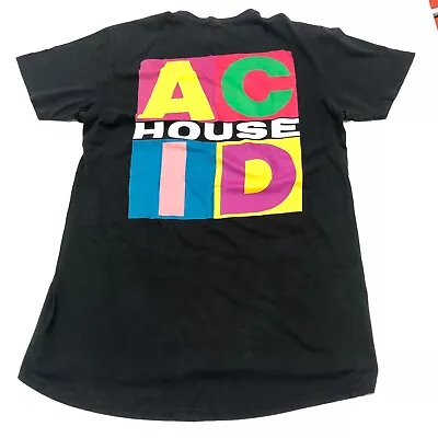 Buy Acid House Rave Unisex T Shirt Black Large Stretch Cotton Chest 44  • 3.20£
