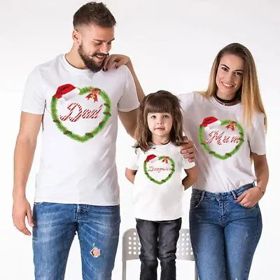Buy Family Matching Christmas T-shirt Adult Kids Xmas Shirt Tee Children Tshirts UK • 4.49£