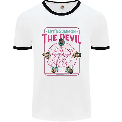 Buy Lets Summon The Devil Ouija Board Demons Mens Ringer T-Shirt • 9.99£