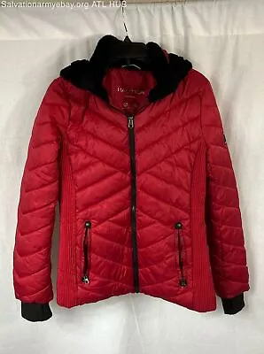 Buy Women's Nautica Red Hooded (detachable) Puffer Coat- Medium • 11.83£