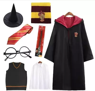 Buy 8×pcs Adult/Child Harry Potter Cosplay Cloak GryffindorRobe Party Costume • 46.80£