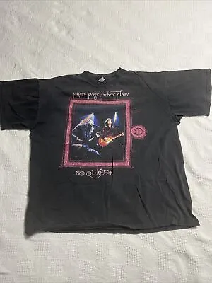 Buy Vintage 1995 Jimmy Page And Robert Plant No Quarter Authentic Concert T-Shirt • 65.44£