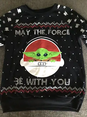 Buy Star Wars Baby Yoda May The Force Be With You Ugly Christmas Sweater Small • 4.81£