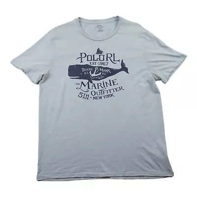 Buy Ralph Lauren Polo Marine Whale Short Sleeve T-Shirt - Pale Blue / L • 21.99£