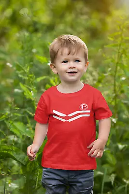 Buy BABY DENMARK Football T-Shirt 2022 Retro Strip, Boys Girls World Cup Danish • 7.45£