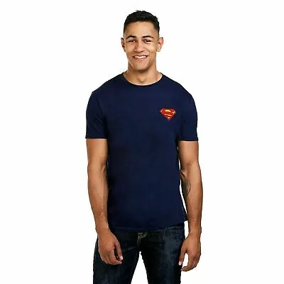 Buy Official DC Comic Mens Superman Core  T-shirt Navy Sizes S - XXL • 13.99£