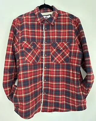 Buy New Nordam Red Check Plaid Brushed Cotton XL Fleece Lined Over Shirt Jacket • 21£
