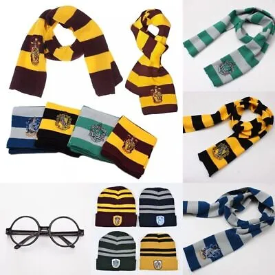 Buy Harry Potter Gryffindor Slytherin Ravenclaw Hufflepuff Scarf Glasses Kids Gifts • 2.99£