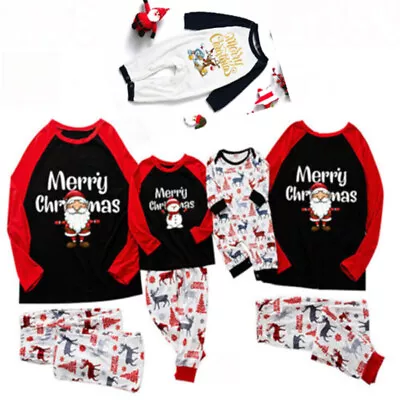 Buy Christmas Family Matching Pyjamas Adults Kids Nightwear Pajamas PJs Sets • 9.49£