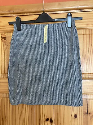 Buy Ladies Black & Grey Stripped Skirt By Innocence Clothing Size 10 Rrp£12.99 • 8.99£
