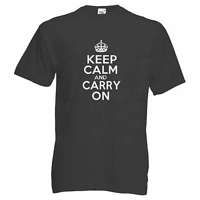Buy Keep Calm And Carry On - T Shirt • 14.99£
