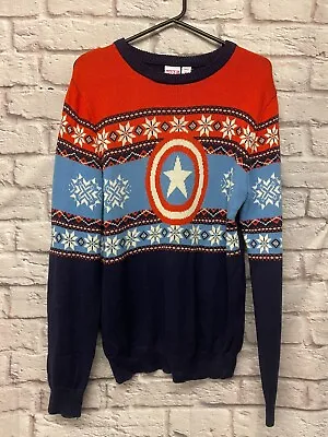 Buy Marvel Christmas Style Jumper,Size Small,Colour Multicoloured • 20£